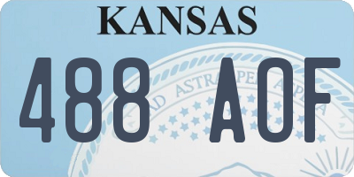 KS license plate 488AOF