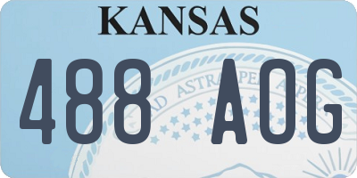 KS license plate 488AOG