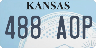 KS license plate 488AOP