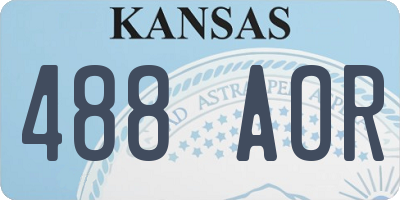 KS license plate 488AOR