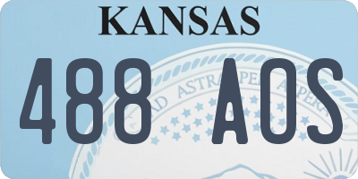 KS license plate 488AOS