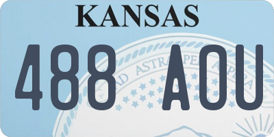KS license plate 488AOU