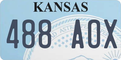 KS license plate 488AOX