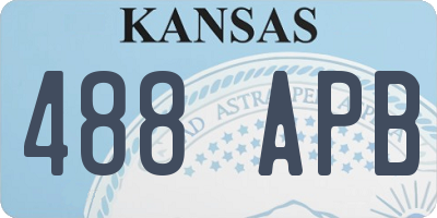KS license plate 488APB