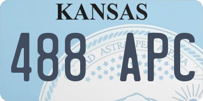 KS license plate 488APC