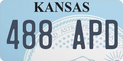 KS license plate 488APD
