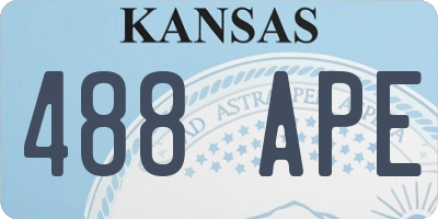KS license plate 488APE
