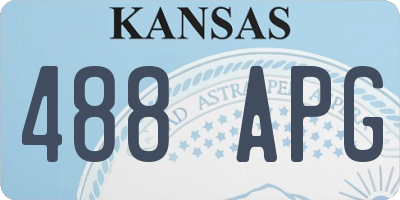 KS license plate 488APG