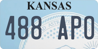 KS license plate 488APO