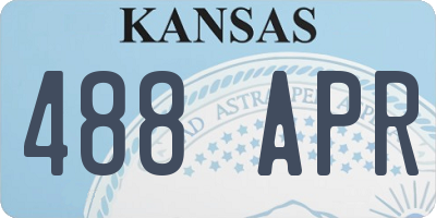 KS license plate 488APR