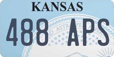 KS license plate 488APS