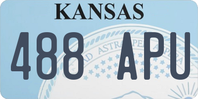 KS license plate 488APU