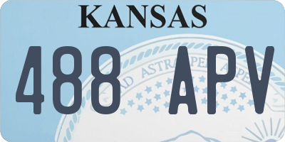 KS license plate 488APV