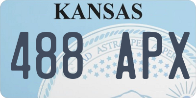 KS license plate 488APX