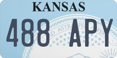 KS license plate 488APY