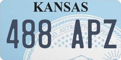 KS license plate 488APZ