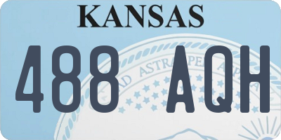 KS license plate 488AQH