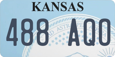 KS license plate 488AQO