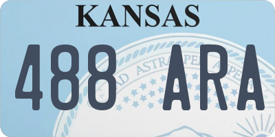 KS license plate 488ARA