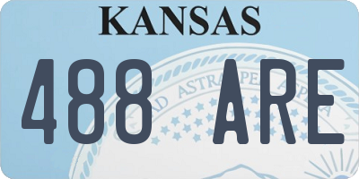 KS license plate 488ARE