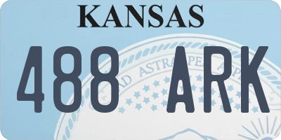 KS license plate 488ARK
