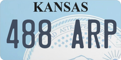 KS license plate 488ARP