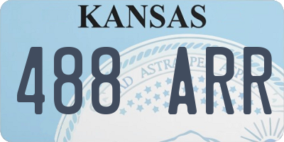 KS license plate 488ARR