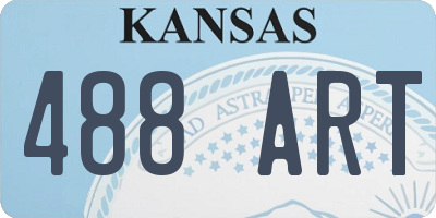 KS license plate 488ART