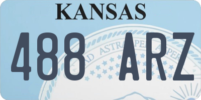 KS license plate 488ARZ