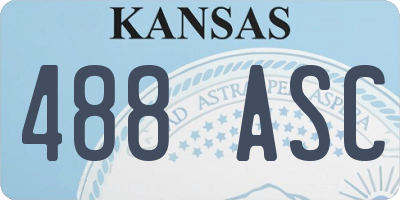 KS license plate 488ASC