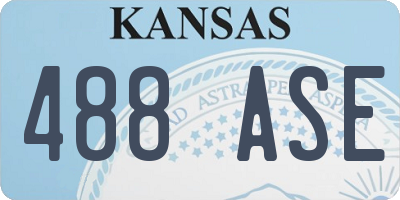 KS license plate 488ASE