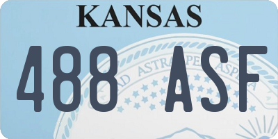 KS license plate 488ASF