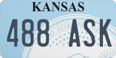 KS license plate 488ASK