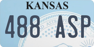 KS license plate 488ASP