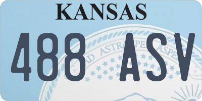KS license plate 488ASV
