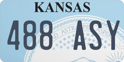 KS license plate 488ASY