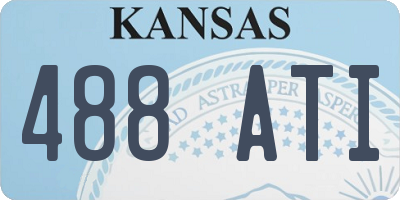 KS license plate 488ATI