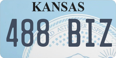 KS license plate 488BIZ