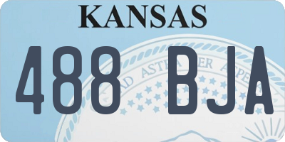 KS license plate 488BJA