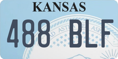 KS license plate 488BLF