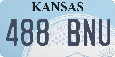 KS license plate 488BNU