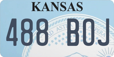 KS license plate 488BOJ