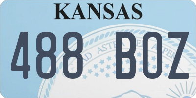 KS license plate 488BOZ
