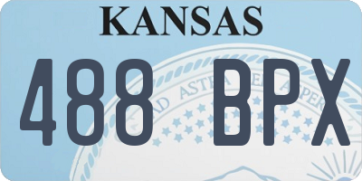 KS license plate 488BPX