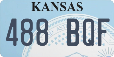 KS license plate 488BQF