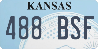 KS license plate 488BSF