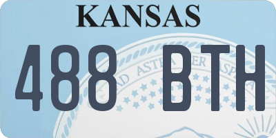 KS license plate 488BTH