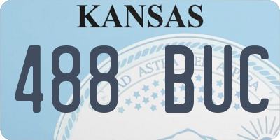 KS license plate 488BUC