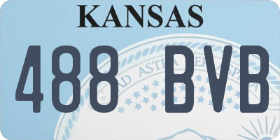KS license plate 488BVB