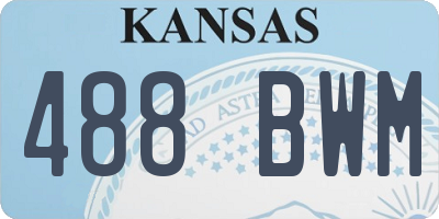 KS license plate 488BWM